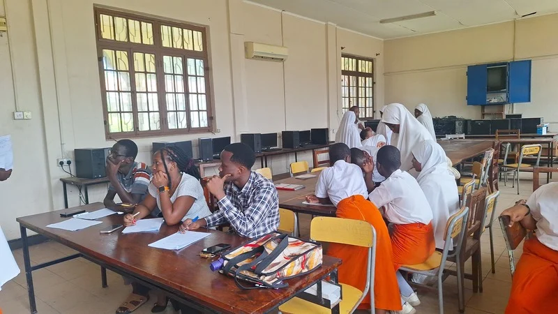 Students working through the HCD curriculum