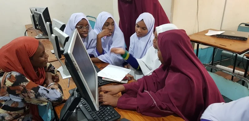Students in a computer lab session